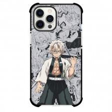 Demon Slayer Sanemi Shinazugawa Phone Case For iPhone Samsung Galaxy Pixel OnePlus Vivo Xiaomi Asus Sony Motorola Nokia - Sanemi Shinazugawa Crazy Eyes Manga Background