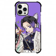 Demon Slayer Shinobu Kocho Phone Case For iPhone Samsung Galaxy Pixel OnePlus Vivo Xiaomi Asus Sony Motorola Nokia - Shinobu Kocho Cartoon Art Purple Background