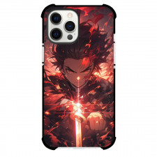 Demon Slayer Tanjiro Kamado Phone Case For iPhone Samsung Galaxy Pixel OnePlus Vivo Xiaomi Asus Sony Motorola Nokia - Tanjiro Kamado Glowing Sword Red Hue