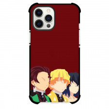 Demon Slayer Phone Case For iPhone And Samsung Galaxy Devices - Team Tanjiro Portrait Minimalist On Red Background