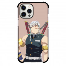 Demon Slayer Tengen Uzui Phone Case For iPhone And Samsung Galaxy Devices - Tengen Uzui Portrait Minimalist On Beige Background