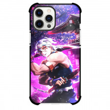 Demon Slayer Uzui Tengen Phone Case For iPhone Samsung Galaxy Pixel OnePlus Vivo Xiaomi Asus Sony Motorola Nokia - Uzui Tengen Temple and Cherry Blossoms Background