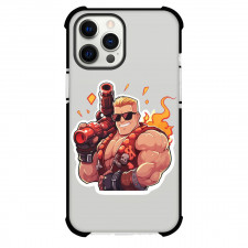 Duke Nukem Phone Case For iPhone Samsung Galaxy Pixel OnePlus Vivo Xiaomi Asus Sony Motorola Nokia - Duke Nukem Fire Blast Art Sticker