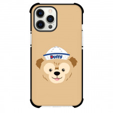 Duffy And Friends Duffy Phone Case For iPhone and Samsung Galaxy Devices - Duffy Avatar Smiling On Brown Background