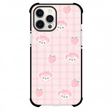 Duffy And Friends ShellieMay Phone Case For iPhone and Samsung Galaxy Devices - ShellieMay Patter Art On Pink Checkered Background
