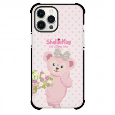 Duffy And Friends ShellieMay Phone Case For iPhone and Samsung Galaxy Devices - ShellieMay Portrait On Pink Polka Dot Background