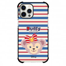 Duffy And Friends ShellieMay Phone Case For iPhone and Samsung Galaxy Devices - ShellieMay Avatar On Blue Red Stripe Background