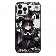 My Dress Up Darling Shizuku Kuroe Phone Case For iPhone Samsung Galaxy Pixel OnePlus Vivo Xiaomi Asus Sony Motorola Nokia - Shizuku Kuroe Pouting Portrait Comic Background