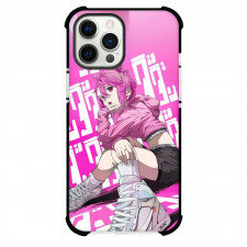 Dandadan Aira Shiratori Phone Case For iPhone Samsung Galaxy Pixel OnePlus Vivo Xiaomi Asus Sony Motorola Nokia - Aira Shiratori Sitting Pink Background