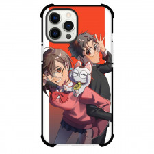 Dandadan Phone Case For iPhone Samsung Galaxy Pixel OnePlus Vivo Xiaomi Asus Sony Motorola Nokia - Back to Back Red Background