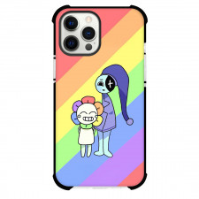 Dandys World Phone Case For iPhone Samsung Galaxy Pixel OnePlus Vivo Xiaomi Asus Sony Motorola Nokia - Dandys World Astro And Dandy Standing On Rainbow Background