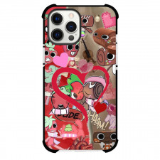 Dandys World Phone Case For iPhone Samsung Galaxy Pixel OnePlus Vivo Xiaomi Asus Sony Motorola Nokia - Dandys World Character Sticker On Brown Background
