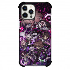 Danganronpa Phone Case For iPhone Samsung Galaxy Pixel OnePlus Vivo Xiaomi Asus Sony Motorola Nokia - Chibi Characters on Purple Background