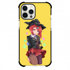 Danganronpa Himiko Yumeno Phone Case For iPhone Samsung Galaxy Pixel OnePlus Vivo Xiaomi Asus Sony Motorola Nokia - Himiko Yumeno Looks Cute on Yellow Pattern Background