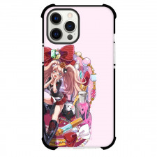 Danganropa Junko Enoshima For iPhone Samsung Galaxy Pixel OnePlus Vivo Xiaomi Asus Sony Motorola Nokia - Junko Enoshima Side Portrait Pink Background