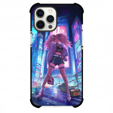 Danganronpa Junko Enoshima Phone Case For iPhone Samsung Galaxy Pixel OnePlus Vivo Xiaomi Asus Sony Motorola Nokia - Junko Enoshima 10 th Anniversary Blue Background