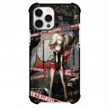 Danganronpa Junko Enoshima Phone Case For iPhone Samsung Galaxy Pixel OnePlus Vivo Xiaomi Asus Sony Motorola Nokia - Junko Enoshima Banned Pattern Background