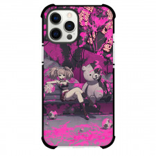 Danganronpa Junko Enoshima Phone Case For iPhone Samsung Galaxy Pixel OnePlus Vivo Xiaomi Asus Sony Motorola Nokia - Junko Enoshima Sit on Stool with Teddy
