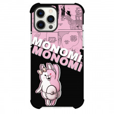 Danganronpa Monomi Phone Case For iPhone Samsung Galaxy Pixel OnePlus Vivo Xiaomi Asus Sony Motorola Nokia - Monomi Bear in White and Pink Pattern