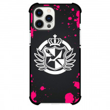 Danganronpa Logo Phone Case For iPhone Samsung Galaxy Pixel OnePlus Vivo Xiaomi Asus Sony Motorola Nokia - White Logo on Black Background