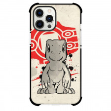 Digimon Agumon Case For iPhone Samsung Galaxy Pixel OnePlus Vivo Xiaomi Asus Sony Motorola Nokia - Agumon Ink Splash Portrait In Beige Background