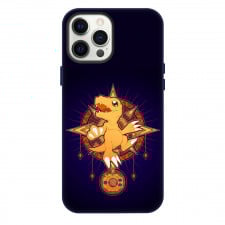 Digimon Agumon Case For iPhone Samsung Galaxy Pixel OnePlus Vivo Xiaomi Asus Sony Motorola Nokia - Agumon Portrait In Symbol Background