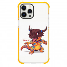 Digimon Greymon Case For iPhone Samsung Galaxy Pixel OnePlus Vivo Xiaomi Asus Sony Motorola Nokia - Greymon Portrait In White Background