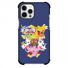 Digimon Case For iPhone Samsung Galaxy Pixel OnePlus Vivo Xiaomi Asus Sony Motorola Nokia - Monsters Vector Art In Indigo Background