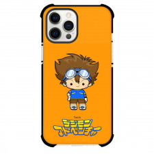Digimon Taichi Case For iPhone Samsung Galaxy Pixel OnePlus Vivo Xiaomi Asus Sony Motorola Nokia - Taichi Chibi Portrait In Orange Background