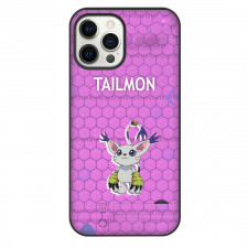 Digimon Tailmon Case For iPhone Samsung Galaxy Pixel OnePlus Vivo Xiaomi Asus Sony Motorola Nokia - Tailmon Portrait Poster In Honeycombs Background