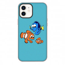 Disney Finding Nemo Phone Case For iPhone Samsung Galaxy Pixel OnePlus Vivo Xiaomi Asus Sony Motorola Nokia - Finding Nemo Characters Cartoon Art Cyan Background