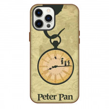 Peter Pan Phone Case For iPhone Samsung Galaxy Pixel OnePlus Vivo Xiaomi Asus Sony Motorola Nokia - Peter Pan Characters Hanging On Clock Silhouette Poster