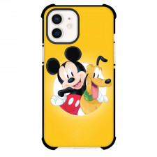 Pluto Phone Case For iPhone Samsung Galaxy Pixel OnePlus Vivo Xiaomi Asus Sony Motorola Nokia - Pluto With Mickey Portrait Yellow Background
