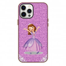 Sofia The First Princess Sofia Phone Case For iPhone Samsung Galaxy Pixel OnePlus Vivo Xiaomi Asus Sony Motorola Nokia - Princess Sofia Happy Portrait Pink Pattern Background