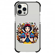 Snow White Case For iPhone Samsung Galaxy Pixel OnePlus Vivo Xiaomi Asus Sony Motorola Nokia - Hold Apple Animals Background Sticker