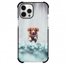 Tolling Retriever Dog Phone Case For iPhone and Samsung Galaxy Devices - Tolling Retriever Dog Jumping Portrait