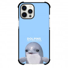 The Bottlenose Dolphin Phone Case For iPhone and Samsung Galaxy Devices - The Bottlenose Dolphin Portrait On Blue Background