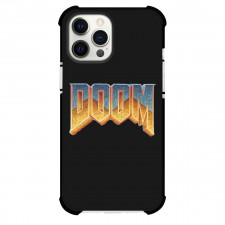Doom Phone Case For iPhone Samsung Galaxy Pixel OnePlus Vivo Xiaomi Asus Sony Motorola Nokia - Doom Logo on Black Background Poster
