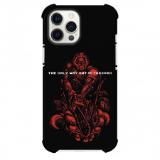 Doom Phone Case For iPhone Samsung Galaxy Pixel OnePlus Vivo Xiaomi Asus Sony Motorola Nokia - Doom Only Way Out Is Through Quote Combat Pose Art Poster