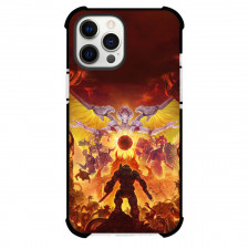 Doom Phone Case For iPhone Samsung Galaxy Pixel OnePlus Vivo Xiaomi Asus Sony Motorola Nokia - Doom Slayer Facing Off Demons Cover Art