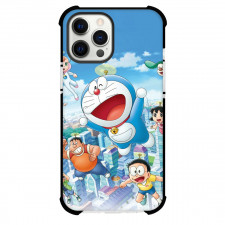 Doraemon Phone Case For iPhone Samsung Galaxy Pixel OnePlus Vivo Xiaomi Asus Sony Motorola Nokia - Characters Flying City Background