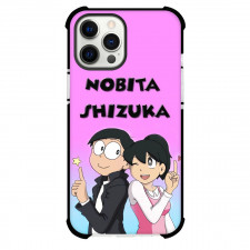 Doraemon Nobita Phone Case For iPhone Samsung Galaxy Pixel OnePlus Vivo Xiaomi Asus Sony Motorola Nokia - Nobita Shizuka Winking Illlustration