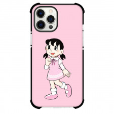 Doraemon Shizuka Phone Case For iPhone Samsung Galaxy Pixel OnePlus Vivo Xiaomi Asus Sony Motorola Nokia - Shizuka Portrait Pink Background