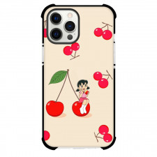 Doraemon Shizuka Phone Case For iPhone Samsung Galaxy Pixel OnePlus Vivo Xiaomi Asus Sony Motorola Nokia - Shizuka Sitting Cherry Background
