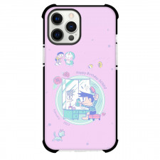 Doraemon Suneo Phone Case For iPhone Samsung Galaxy Pixel OnePlus Vivo Xiaomi Asus Sony Motorola Nokia - Suneo Happy Birthday Pink Background
