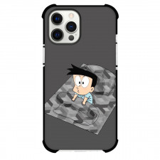Doraemon Suneo Phone Case For iPhone Samsung Galaxy Pixel OnePlus Vivo Xiaomi Asus Sony Motorola Nokia - Suneo Woke Up Gray Background