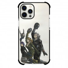 Dorohedoro Phone Case For iPhone Samsung Galaxy Pixel OnePlus Vivo Xiaomi Asus Sony Motorola Nokia - Dorohedoro Hold the Skeleton Face While Fly on Grey Background
