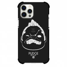 Dota 2 Pudge Phone Case For iPhone Samsung Galaxy Pixel OnePlus Vivo Xiaomi Asus Sony Motorola Nokia - Pudge Butcher White Sketch on Black Background