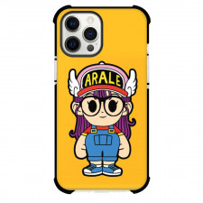 Dr.Slump Arale Norimaki Phone Case For iPhone And Samsung Galaxy Devices - Arale Norimaki Portrait Yellow Background