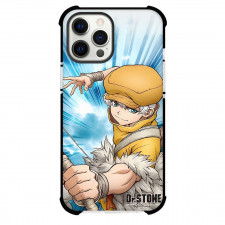 Dr. Stone Ukyo Saionji Phone Case For iPhone Samsung Galaxy Pixel OnePlus Vivo Xiaomi Asus Sony Motorola Nokia - Ukyo Saionji Anime Art On Blue Background